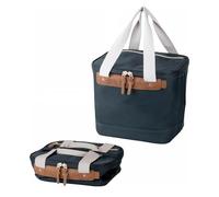 CleverMade Malibu Collapsible Cooler Luxe - 18 Can - Stylish, Structured, Leakproof Collapsible Coolers for Travel That Fold Flat with Carry Handles- Soft-Sided Insulated Tote - Leeward Navy