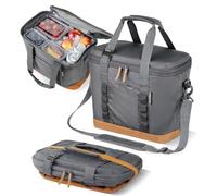 CleverMade Pacifica Collapsible Cooler Bag, Medium Travel Cooler, Cool Gray