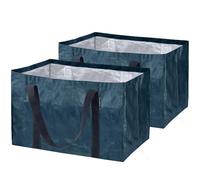 CleverMade XXL Storage Basket Tote, 76L Storage Bag, 2 Pack, Ocean