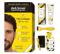 Cleverman Hair and Beard Dye for Men - All-in-One Set - Colour for Men for Natural Coverage Against Grey Hair, Professional Quality, No Ammonia, for Concealing Grey Hair, Beard