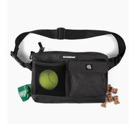 Cleverpup Walk & Train 2-in-1 Dog Walking Bag - Hands-Free Training Crossbody Sling & Fanny Pack with Treat Pouch, Poop Bag Holder, Phone Pockets - Adjustable Waist or Shoulder Strap - Graphite