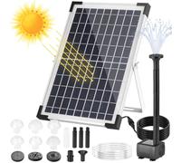 Clevich 12W Solar Fountain Pump, 9 Nozzles for Garden Ponds & Bird Baths