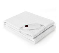 Clevich 150 x 80 cm Heated Electric Blanket with 8 Hour Automatic Shut-Off Time, 6 Temperature Levels, Detachable Controller & Machine Washable, 100W Heated Bed Pad Mattress Heater for Single Beds