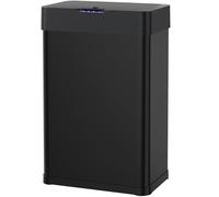 Clevich 50L Sensor Kitchen Bin with Soft-Close Lid, Touchless Motion Sensor Garbage Can, Smart Automatic Trash Bin with Bag Retainer Ring & Display Light for Living Room, Office (Black)