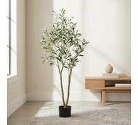 CLEVICH Artificial Olive Tree, Faux Plant with Lifelike Leaves for Modern Home Decor & Housewarming Gift, Fake Olive Tree Indoor Outdoor for Home Office Garden Decor (120cm)
