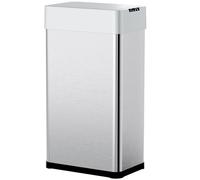 Clevich Automatic Rubbish Bin, 50L Touch-Free Motion Sensor Bin with Soft-Close Lid, Bag Retainer & Display Light, for Kitchen/Living Room/Office (Silver)