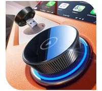 Cleviton for Apple Carplay Wireless Adapter, 60% Smaller, 3x Car Connection, No Latency, Plug & Play, Mini Wireless Car Play Adapter, Wireless Dongle for iPhone 5~16 & 927+ Cars, USB-A/C, Dark Black