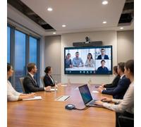 Cleyver Bar Large Room BYOD Video Conferencing Kit A complete video conferencing kit featuring a 4K dual-sensor camera bar with AI capabilities, a
