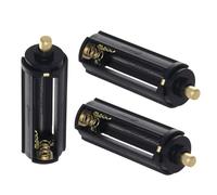 CLEZGO 3Pcs AAA Battery Holder Adapter Black Cylindrical Battery Storage Case Holder for 3 x 1.5V AAA Batteries Flashlight Torch