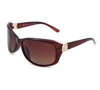 CLF Genuine Christian Lafayette Ladies Polarized Sunglasses for Women Driving, Brown Plastic frame, Light Anti Glare Light Amber Brown Lenses UV400 Protection