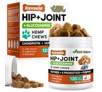 CLFJLXYX Joint Supplements for Dogs - Hip & Joint Soft Chews with Glucosamine & Chondroitin - Support for Adult & Senior Dogs - 120 Tasty Treats