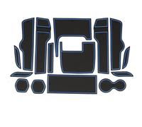 CLFJWZ Anti-slip mat Car Gate Slot Cup Mat Non-slip Pad Interior Rubber Coaster Door Cup Pad For For Civic 2016-2019 10th(A:Blue,Right hand drive)
