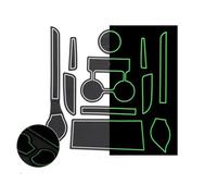 CLFJWZ Anti-slip mat Car Rubber Door Groove Dust-proof Cushion Storage Slot Coaster For Nissan For Micra K13 For March 2013-2020(Bianco)