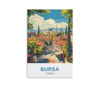 CLFMHNAS Bursa Turkey Vintage Travel Poster 08x12inch(20x30cm) Canvas Wall Art Prints