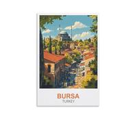 CLFMHNAS Bursa Turkey Vintage Travel Posters 08x12inch(20x30cm) Canvas Wall Art Prints
