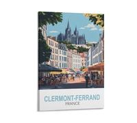 CLFMHNAS Clermont Ferrand France Vintage Travel Poster 16x24inch(40x60cm) Canvas Wall Art Prints