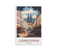 CLFMHNAS Clermont Ferrand France Vintage Travel Posters 20x30inch(50x75cm) Canvas Wall Art Prints