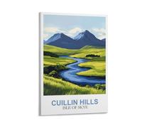 CLFMHNAS Cuillin Hills Isle of Skye Vintage Travel Poster 12x18inch(30x45cm) Canvas Wall Art Prints