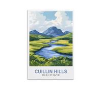 CLFMHNAS Cuillin Hills Isle of Skye Vintage Travel Posters 08x12inch(20x30cm) Canvas Wall Art Prints