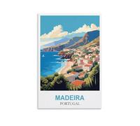 CLFMHNAS Madeira Portugal Vintage Travel Posters 12x18inch(30x45cm) Canvas Wall Art Prints