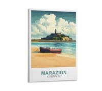 CLFMHNAS Marazion Cornwall Vintage Travel Posters 08x12inch(20x30cm) Canvas Wall Art Prints