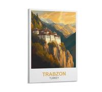 CLFMHNAS Trabzon Turkey Vintage Travel Posters 12x18inch(30x45cm) Canvas Wall Art Prints