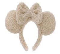 CLGIFT Fluffy Brown Inspired Minnie Ears Headband, Plush Mickey Ears (Plush Brown)