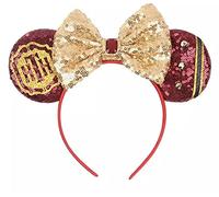 CLGIFT Hollywood Tower Hotel, Iridescent Minnie Ears, Silver gold blue minnie ears, Rainbow Sparkle Mouse Ears,Classic Red Sequin Minnie Ears (Tower of Terror)