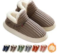 Clgorm Pluffi the Cozy & Stylish Slipper, Pluffi Comfy Slippers Cloud Slippers Plush Warm Home Slides for Unisex (Brown, Adult, Women, 4, Numeric Range, UK Footwear Size System, 5, Medium)