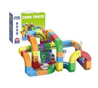 clhjinruoliu 2025 New Electric Train Set, 51 PCS Electric Train Set Flexible Race Track, Embedded Layouts & Motorized Car, Gravity-Defying 3D Stem Learning Toy,123 PCS