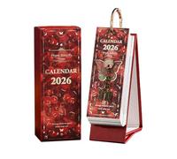 clhjinruoliu 2026 Vintage European Style Oil Painting Flip Calendar, Elegant Desktop Decoration for Home Office, Creative Daily Tear-Off Calendar with Butterfly Pendant, Gift for Women,Style 3