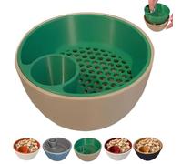clhjinruoliu 3D Printed Nut & Seed Bowl, The Perfect Snack Bowl, Dual-Chamber Pistachio Bowls with Shell Container, 2-in-1snack Organizer Serving Bowls with Built-in Trash for Party Home,Green