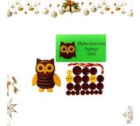 clhjinruoliu DIY Button Highland Cow Craft Kit, Animal Theme Fun Christmas, Button Christmas Tree Ornament Kit Contains a variety of animals, DIY Ornaments Kits, Perfect for Beginners,Owl