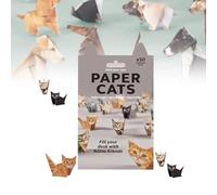 Clhjinruoliu DIY Paper Cats - 50 Sheets DIY Origami Paper to Fold Cute Cat Figures, Origami Animal Shaped Decoration Kit, Fun Craft Activity for Adults & Kids, Desk Decoration & Gift for Cat Lovers,Ca