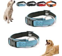 clhjinruoliu Magnetic Dog Collar, Double-Layer Fabric with Breathable and Reflective Design, Collar for Senior Dog, Adjustable Fit Dogs and Cats of Different Sizes,Blue,2PCS