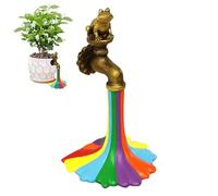 clhjinruoliu Outdoor Rainbow Faucet Ornaments Garden Decor Figurines Resin Material Decoration Accessory for Gardens Lawns Patios