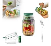 clhjinruoliu The Original Salad Pod - Leakproof Salad Container with Secure Lid - Portable Meal Prep Jar Jar Salad Container with Side Opening, for Office, Travel & Gym, Keep Fresh for Hours,1 Set