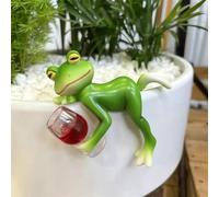 clhjinruoliu Tipsy Frog Pot Huggers for Flower Pots, Miniature Frog Figurines Planter Decor, Creative Hanging Planter Decors for Patio, Lawn, Balcony & Office Desk,A