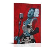 CLHWWPY Billie Holiday Great Singer Retro Music Album Cover Canvas Poster Wall Art Decorative Painting Bedroom Painting Posters 16x24inch(40x60cm) Frame-style