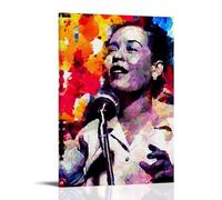 CLHWWPY Billie Holiday Great Singer Retro Music Album Cover Canvas Poster Wall Art Decorative Painting Bedroom Painting Posters 20x30inch(50x75cm) Frame-style