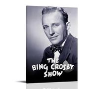 CLHWWPY Bing Crosby Great Singer Retro Music Album Cover Canvas Poster Wall Art Decorative Painting Bedroom Painting Posters 20x30inch(50x75cm) Frame-style