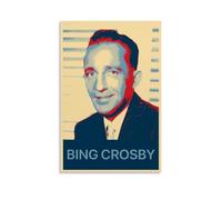 CLHWWPY Bing Crosby Great Singer Retro Music Album Cover Canvas Poster Wall Art Decorative Painting Bedroom Painting Posters 08x12inch(20x30cm) Unframe-style