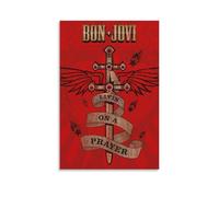 CLHWWPY Bon Jovi Great Singer Retro Music Album Cover Canvas Poster Wall Art Decorative Painting Bedroom Painting Posters 24x36inch(60x90cm) Unframe-style