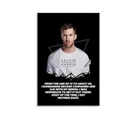 CLHWWPY Calvin Harris Great Singer Retro Music Album Cover Canvas Poster Wall Art Decorative Painting Bedroom Painting Posters 20x30inch(50x75cm) Unframe-style