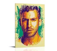 CLHWWPY Calvin Harris Great Singer Retro Music Album Cover Canvas Poster Wall Art Decorative Painting Bedroom Painting Posters 20x30inch(50x75cm) Frame-style