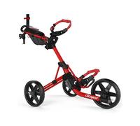 Clicgear 4.0 3 Wheel Golf Trolley - Red - Pushcart with Drink & Umbrella Holder