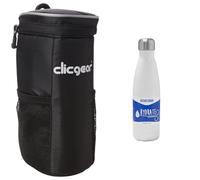 Clicgear Golf Trolley Cooler Tube Insulated Drinks Bag,Black + LONGRIDGE PRO HYDRATE 500ml DRINKS BOTTLE WHITE