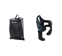 Clicgear Mesh Golf Trolley Storage Net, Black, & Golf Trolley Cup Holder XL, Black