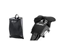 Clicgear Mesh Golf Trolley Storage Net, Black, & Golf Trolley Winter Mittens, Black, UK