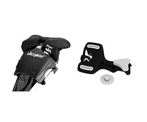 Clicgear push cart mitts, Black, One Size & GPS Holder,Grey,L